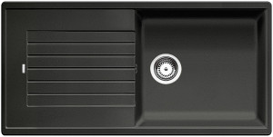 BLANCO 526024 Sink ZIA XL 6 S black without eccentric Silgranit PuraDur