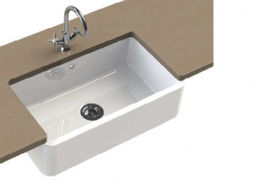 BLANCO 525163 VILLAE Farmhouse Single sink - white PuraPlus® ceramic
