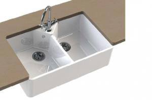 BLANCO 525164 built-in sink VILLAE FARMHOUSE - double sink no eccentric white