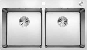 BLANCO 525249 Sink ANDANO 400/400-IF/A InFino stainl.steel+PushControl