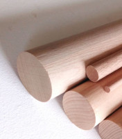 Smooth rod, diameter 8 mm, length 1 m, beech