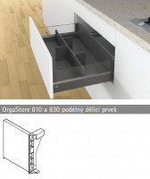 HETTICH 9278249 OrgaStore 810/830 dělící prvek antracit