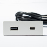 VersaPick, 1x USB A/C, rectangle, white mat RAL 9003
