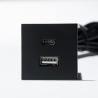 VersaPick, 1x USB A/C, square, black mat