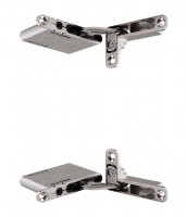 FURNITAL hinge, milled, nickel-plated with damped finish, left