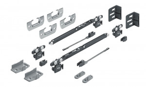 HETTICH 9134311 SysLine S set with damping when closing for 2 leaves