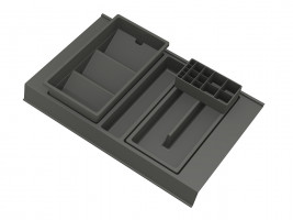 GOLLINUCCI Bathroom organizer with acc. for a depth of 450 mm, anthr. 308x422x90