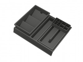 GOLLINUCCI Bathroom organizer with acc. for a depth of 400 mm, anthr. 308x372x90
