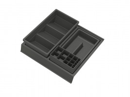 GOLLINUCCI Bathroom organizer with acc. for a depth of 350 mm, anthr. 308x322x90