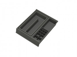GOLLINUCCI Bathroom organizer with acc. for depth 270 mm, anthracite 308x242x53