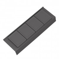 GOLLINUCCI Bathroom organizer with acc. for depth 450 mm, anthracite 146x422x69