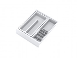 GOLLINUCCI Bathroom organizer with acc. for a depth of 270 mm, white 308x242x53