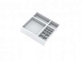 GOLLINUCCI Bathroom organizer with acc. for a depth of 270 mm, white 241x242x53
