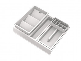 GOLLINUCCI Bathroom organizer with acc. for a depth of 400 mm, white 308x372x90