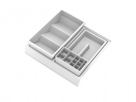 GOLLINUCCI Bathroom organizer with acc. for a depth of 350 mm, white 308x322x90