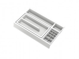 GOLLINUCCI Bathroom organizer with acc. for a depth of 400 mm, white 241x372x53