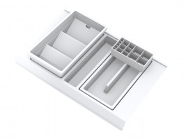 GOLLINUCCI Koupelnový organizér s přísl. pro hloubku 450 mm, bílá 308x422x90