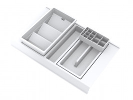 GOLLINUCCI Bathroom organizer with acc. for a depth of 450 mm, white 308x422x90
