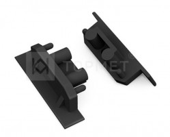 StrongLumio end parts for the Groove 10 bar, straight black (pair)