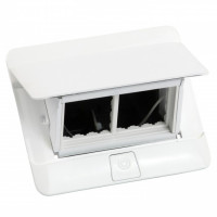 LEGRAND Pop-up box white gloss 4 modules with installation kit for table top