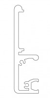 TERNO Diva Fluid cover strip 2560 elox silver brushed 3m