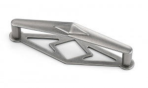 HETTICH 115374 Olisipo handle with plate, L 141 mm, W 30 mm, pewter look