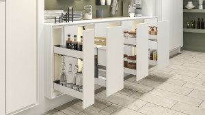 KES 002140 K-Line double basket 150mm 90° 3D, White