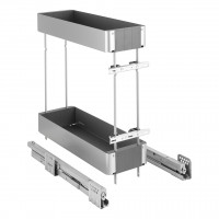 KES 002141 K-Line double basket 200mm silver