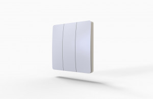 StrongLumio wireless kinetic switch (self-powered) - white, 3 button
