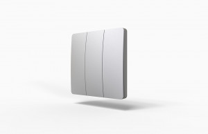 StrongLumio wireless kinetic switch (self-powered) - grey, 3 button