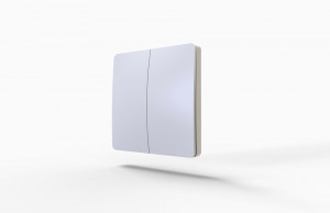 StrongLumio wireless kinetic switch (self-powered) - white, 2 button