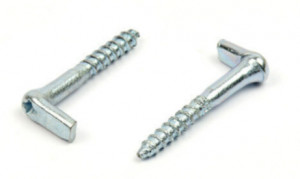 Staple with cross groove 5x50mm white zinc