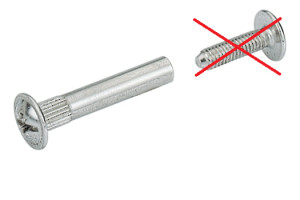 HETTICH 1072393 connecting screw VHS 35, bore 5mm, thread M4, length 35mm