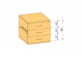 K-BBP container 740mm type 6/ver. 5 (plastic, part height, reach)
