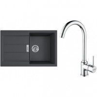 FRANKE Set T104Č S2D 611-78 black + FP 9000.031