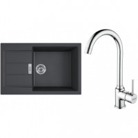 FRANKE Set T106Č S2D 611-78 XL black + FP 9000.031