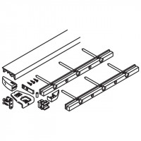 HAWA 25481 Folding Concepta 25 bottom profile 2000mm silver