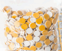 Felt pad 25/3mm white - 1000 pcs.