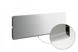SCILM plinth 100 mm (4m), brushed aluminium