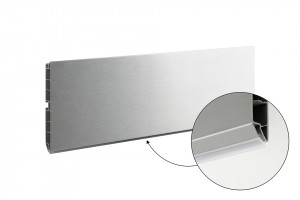 SCILM plinth 120 mm (4m), brushed aluminium