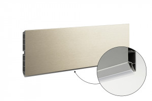 SCILM plinth 100 mm (4m), stainless steel polished