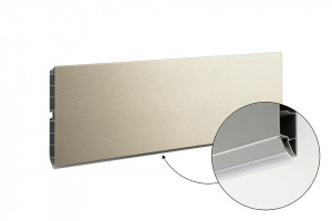 SCILM plinth 120 mm (4m), brushed stainless steel