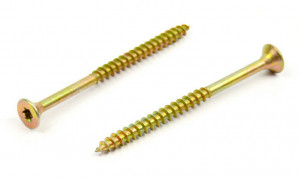 Screw TX 6x120/70 countersunk head zinc yellow T30, partial thread