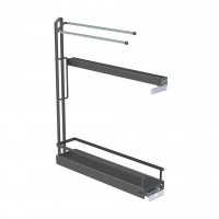 KES 233465 double basket 150mm pull-out towel holder Arena Style anthr. right