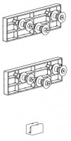 TERNO Diva Fluid set of fittings covers for glass doors silver