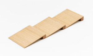 KES 009168 LiniQ slanted spice rack 137x472 light oak