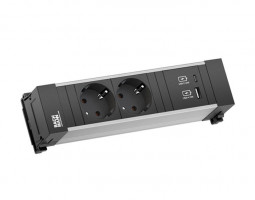 BACHMANN 916.501 socket unit 2x 230V Schuko + USB A/C