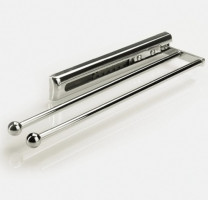 HETTICH 70694 extendable towel rail 370mm 2-arm chrome