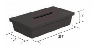 GOLLINUCCI Tissue box anthracite