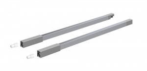 K-HETTICH InnoTech Atira longitudinal railing 520, silver, dowel
